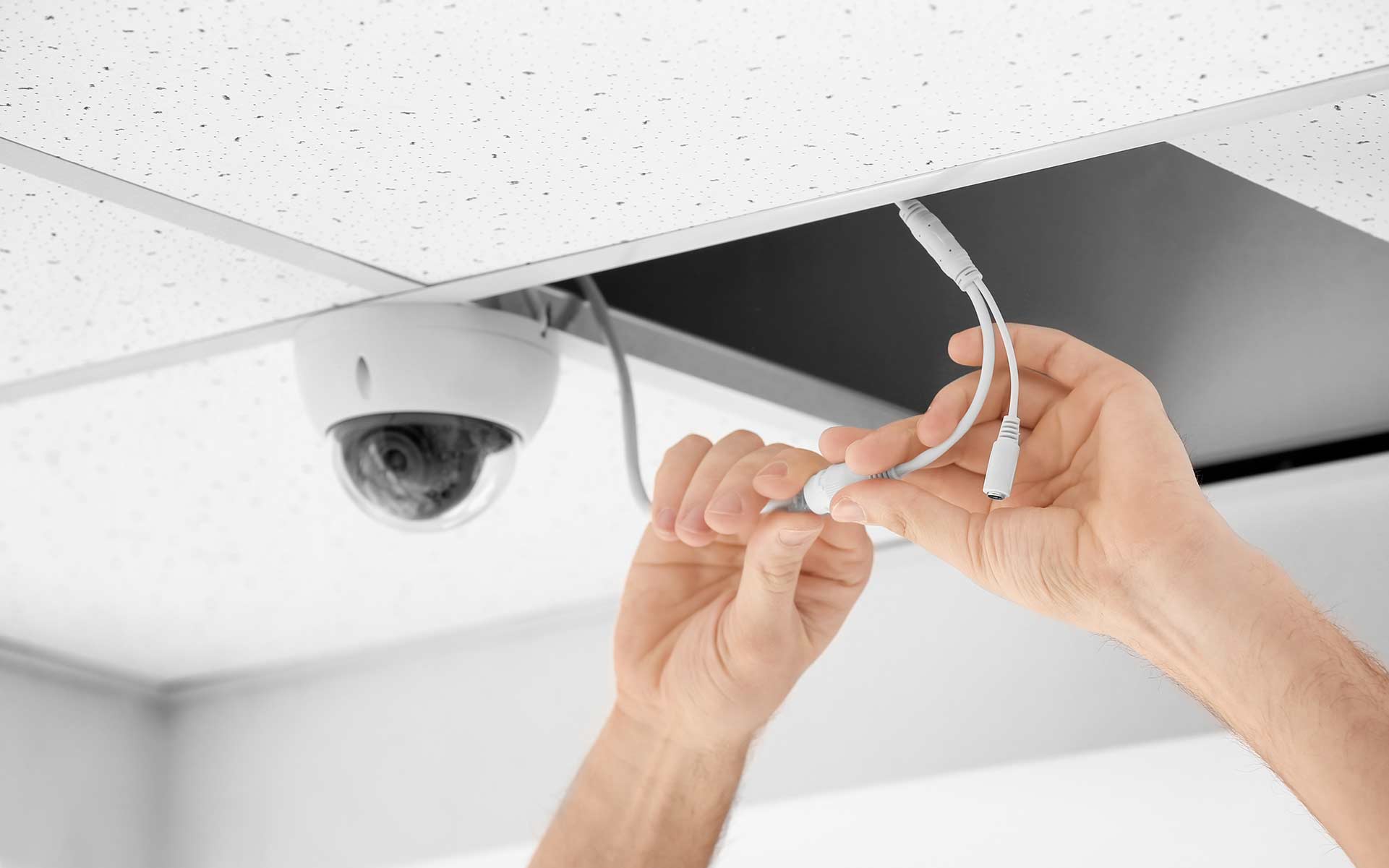 A2B Electrical's electricians can wire up CCTV cameras for properties in M and the local area. 